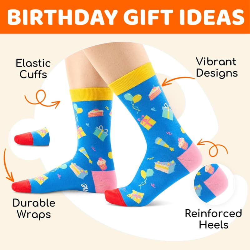Birthday Gift Socks for Women & Men in Their 20s-30s
