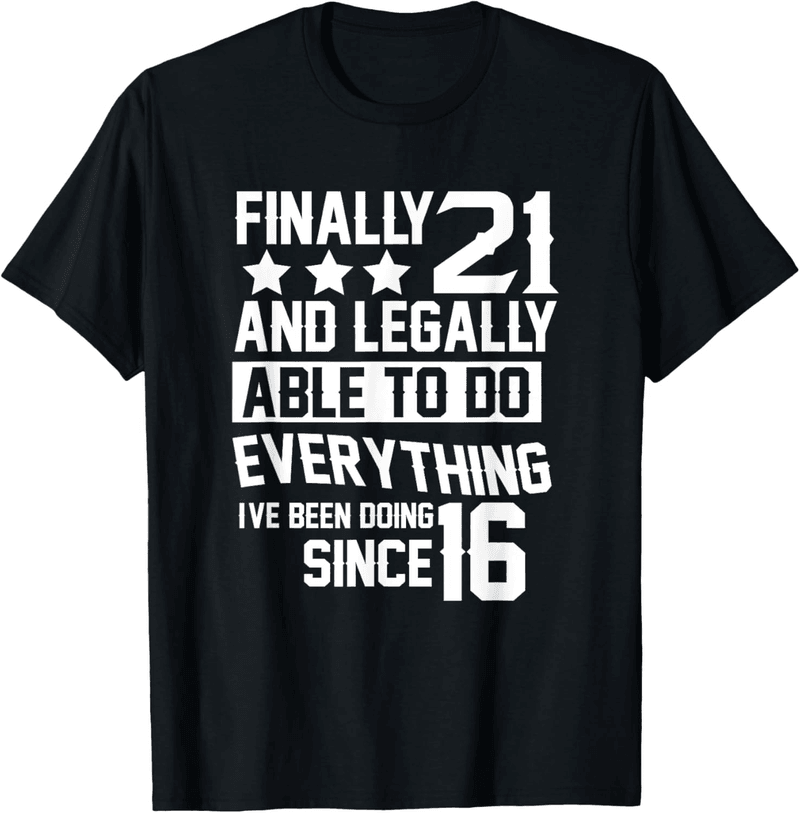 21st Birthday T-Shirt for Men