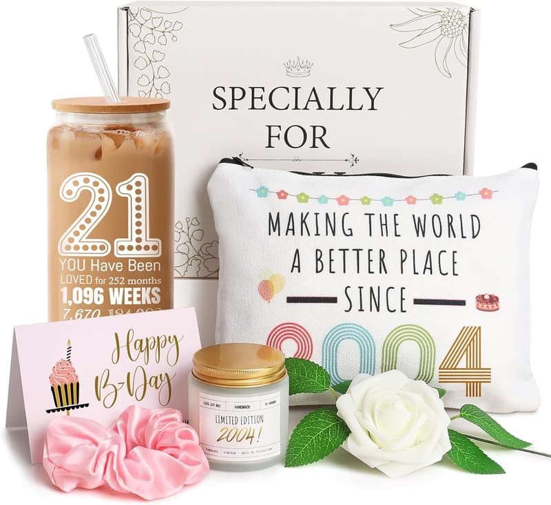 21st Birthday Gift Basket for Women - Unique Treats for Her