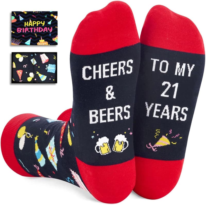 21st Birthday Socks for Women and Men