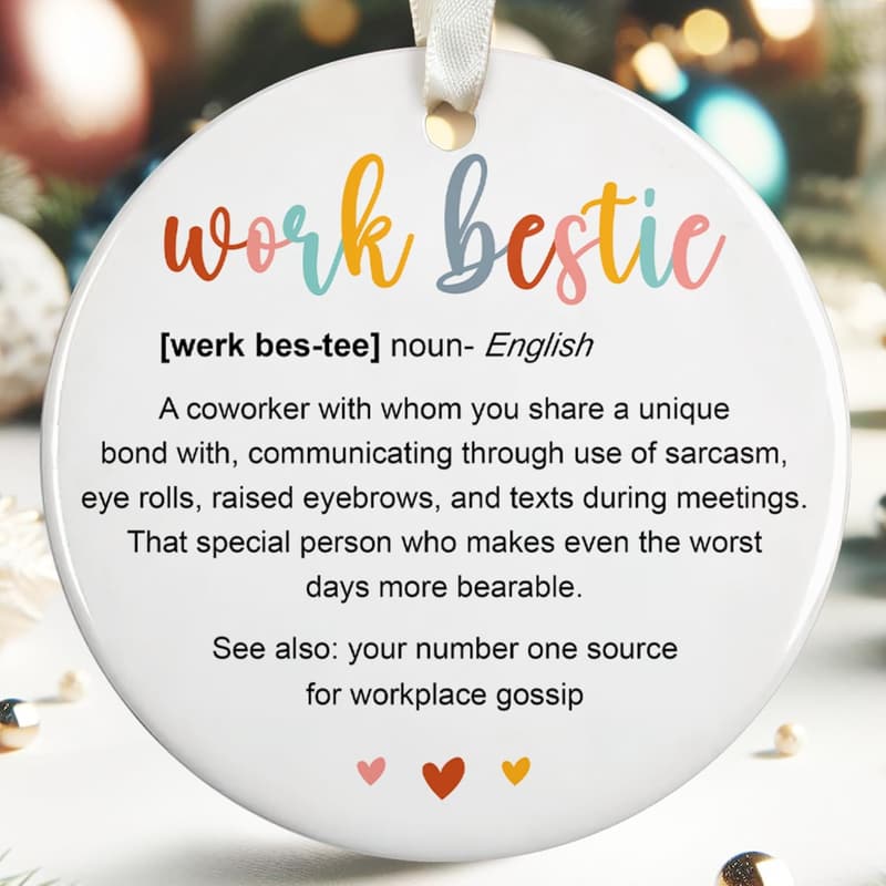 2024 Ceramic Ornaments - Christmas Gifts for Women Coworkers