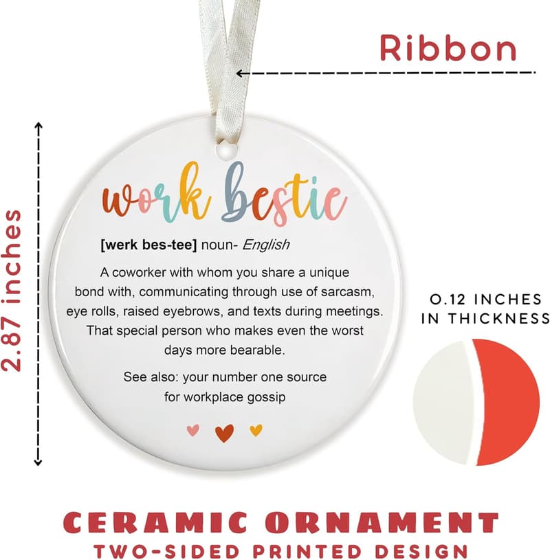 2024 Ceramic Ornaments - Christmas Gifts for Women Coworkers