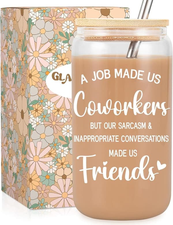 Birthday Gift Friendship Glass Coffee Cup for Women