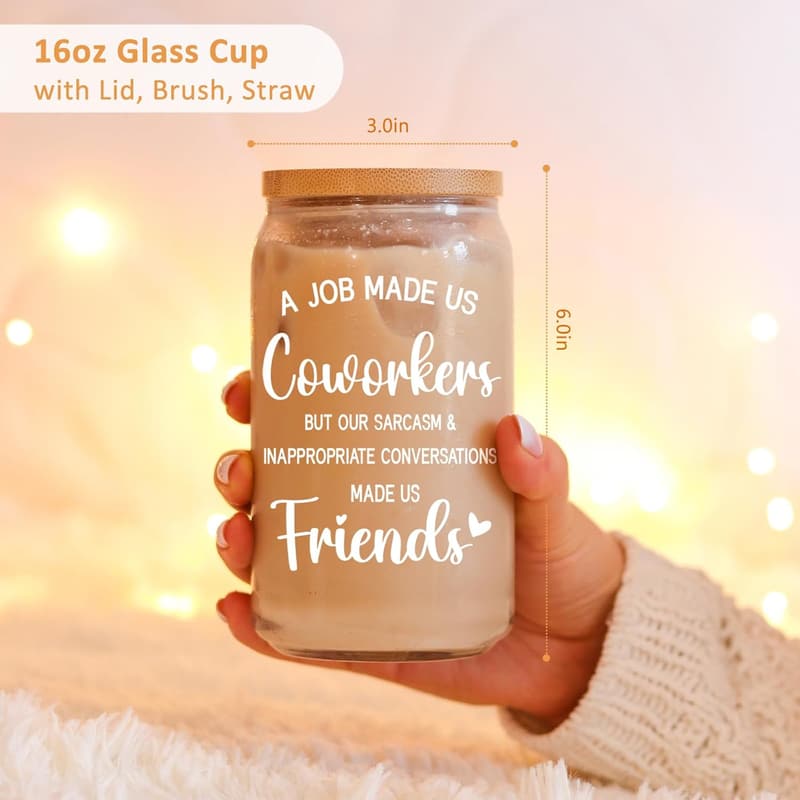 Birthday Gift Friendship Glass Coffee Cup for Women