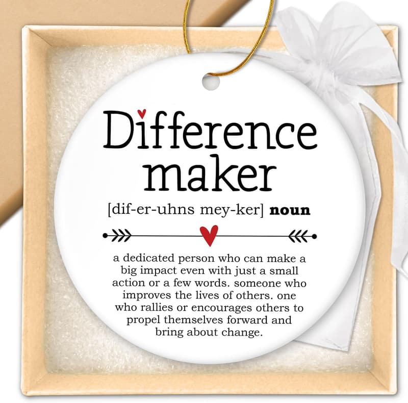 Women's Appreciation Gift - Ceramic Ornament for Coworkers
