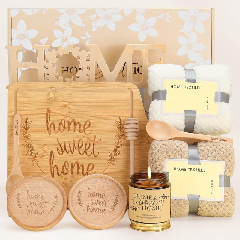 Housewarming Gift: Home Sweet Home Bamboo Serving Board