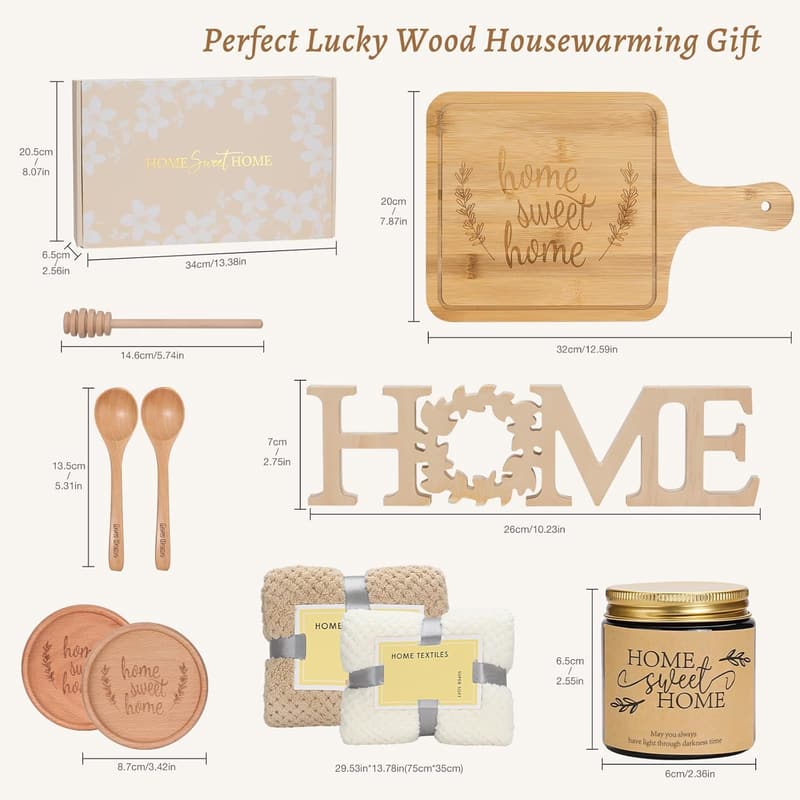 Housewarming Gift: Home Sweet Home Bamboo Serving Board