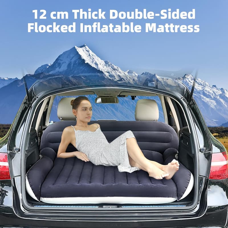 Portable SUV Air Mattress with 2 Pillows for Road Trips