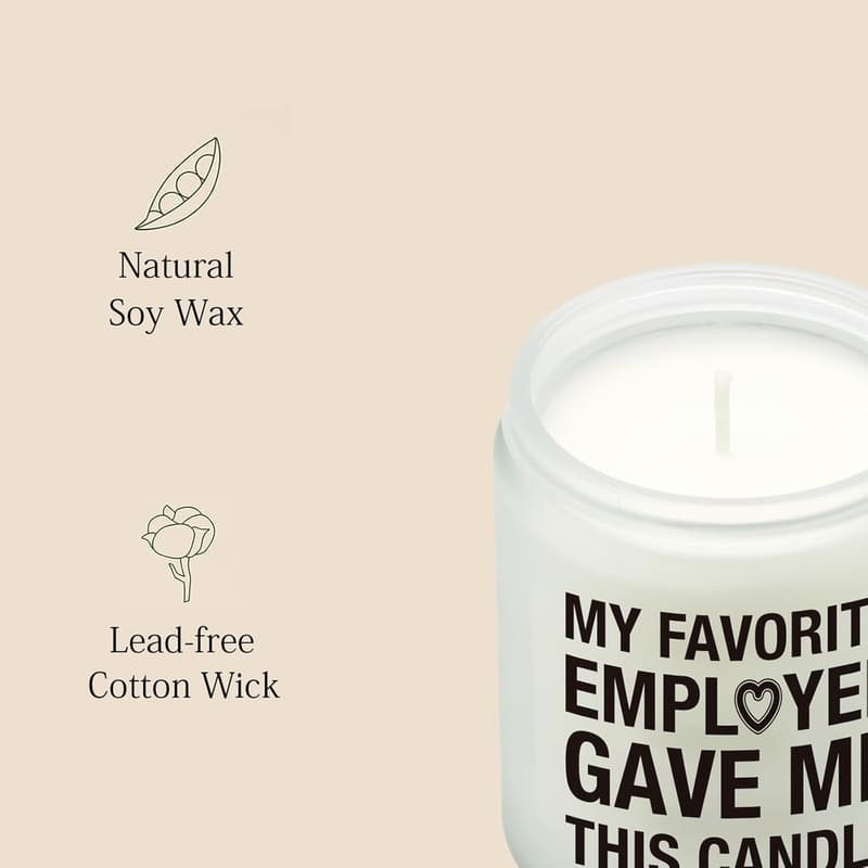 Handmade Vanilla Coconut Soy Candle - Boss Lady Gift (7oz)
