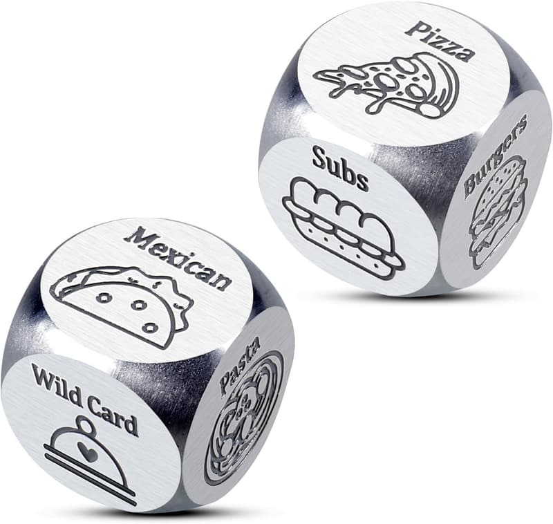 Date Night Food Decision Dice for Couples - 2 Pcs