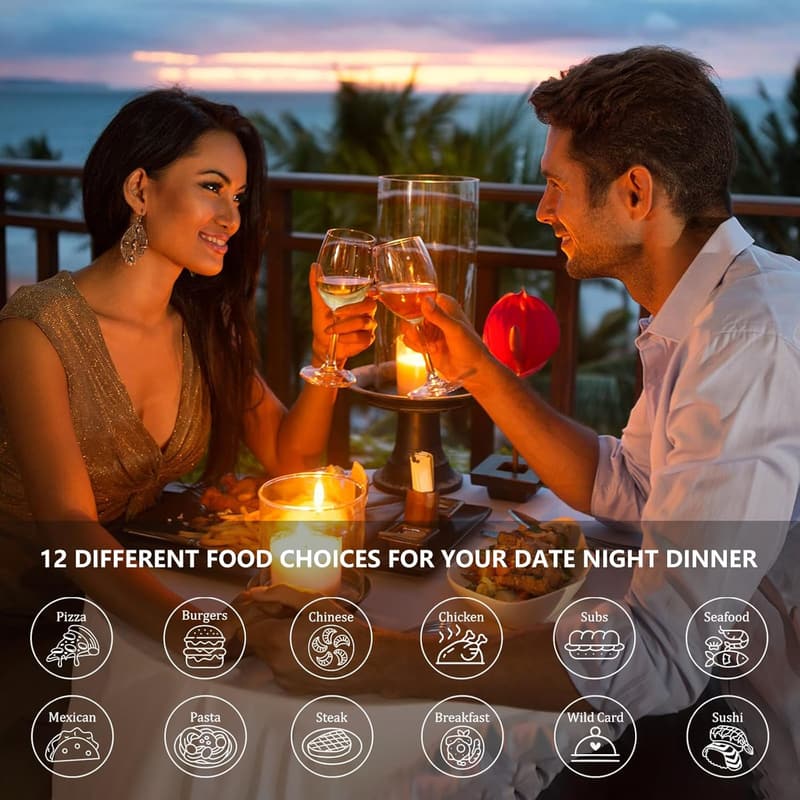 Date Night Food Decision Dice for Couples - 2 Pcs