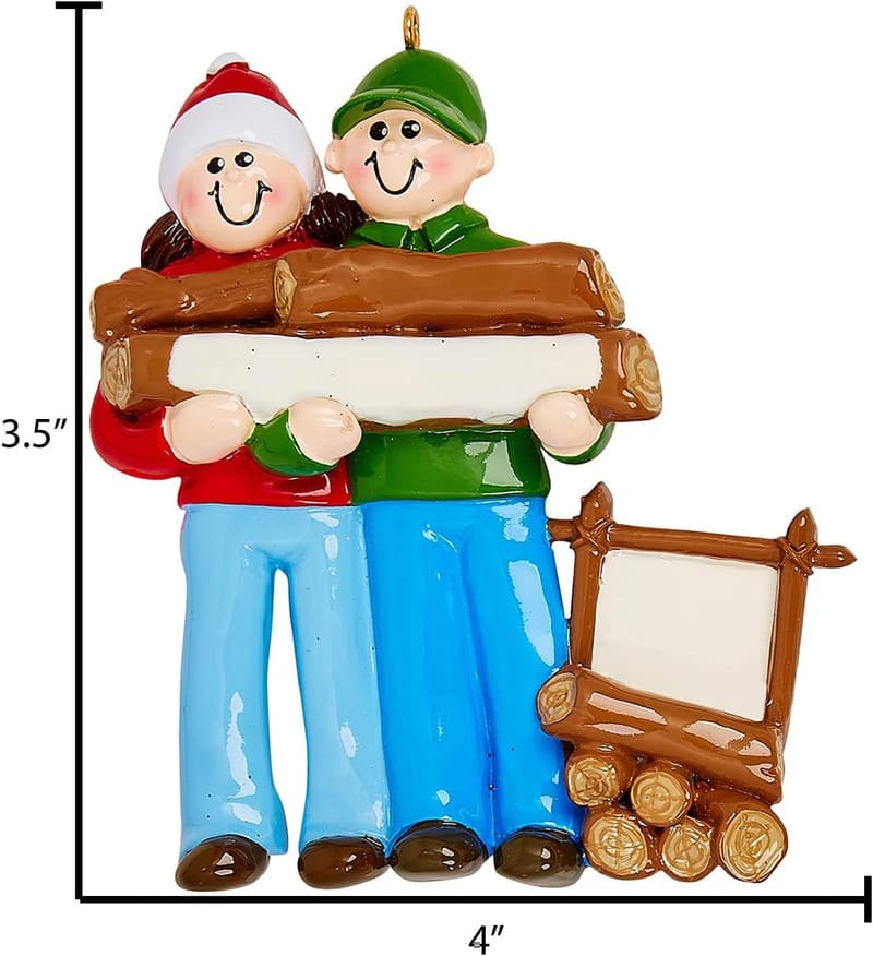 First Christmas Together Couples Ornament - Personalized Camping Keepsake