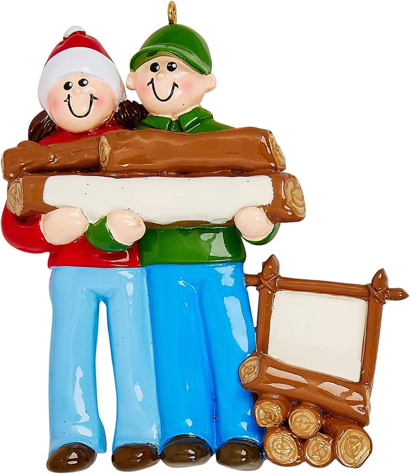 First Christmas Together Couples Ornament - Personalized Camping Keepsake