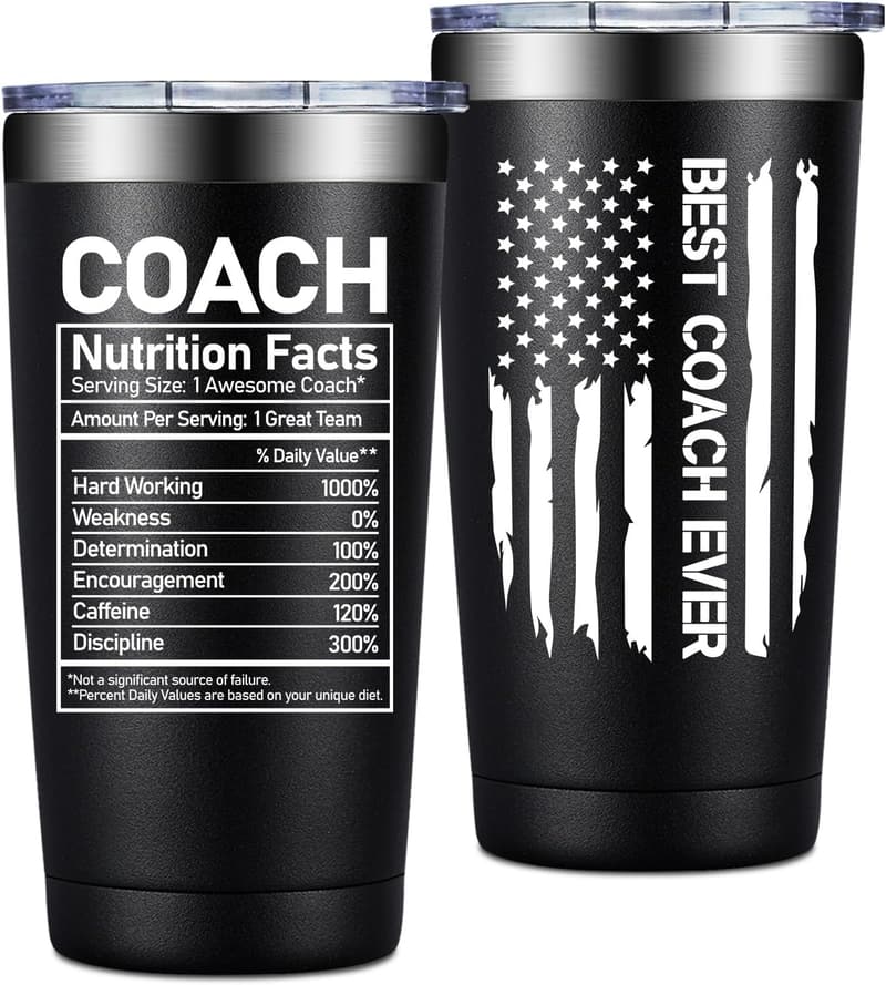 Coaches Appreciation Tumbler Cup 20 oz - Gifts for Coaches