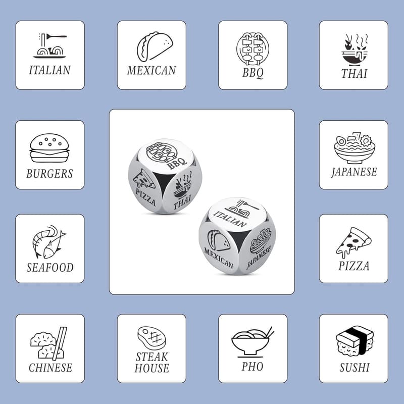 6th Anniversary Steel Dice Gifts for Couples