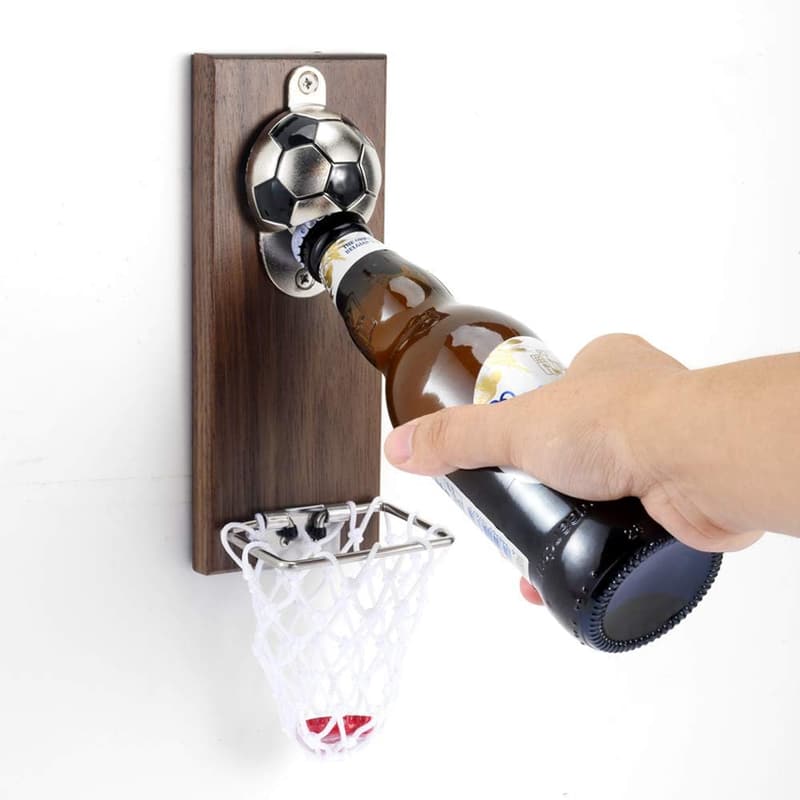 Soccer Bottle Opener with Cap Collector – Perfect for Beer Lovers