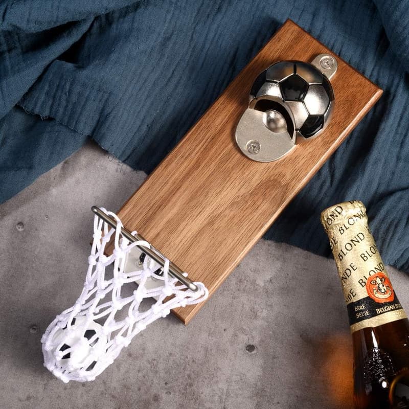 Soccer Bottle Opener with Cap Collector – Perfect for Beer Lovers