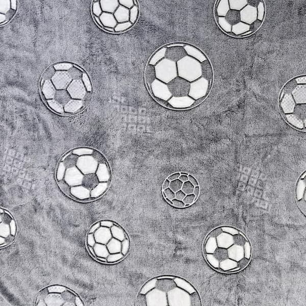 Glow in the Dark Soccer Blanket for Kids & Adults - Soft & Cozy 50