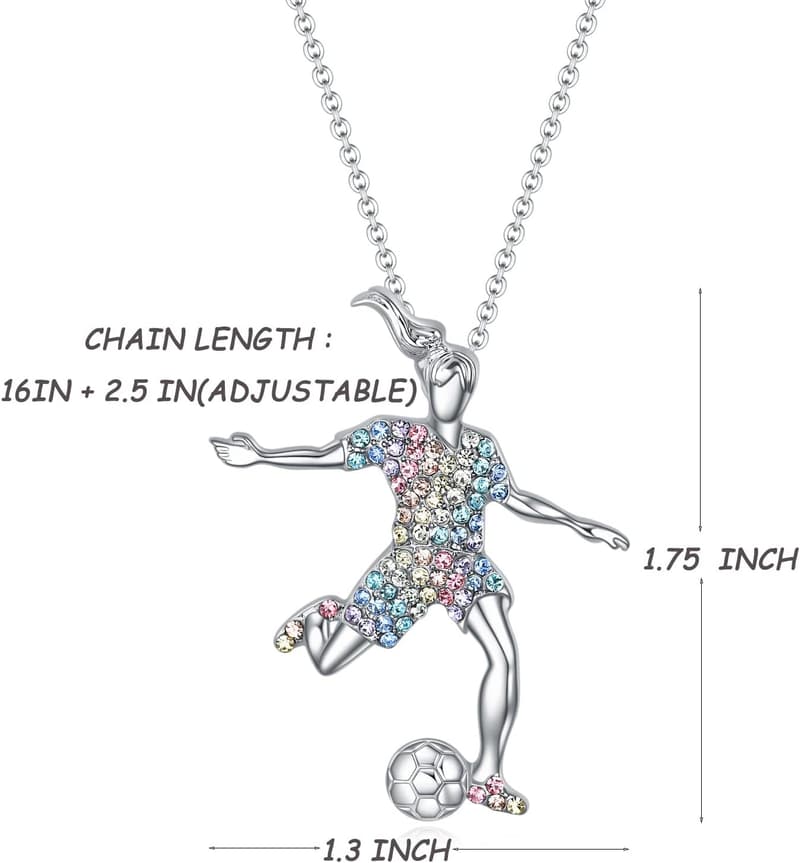 Sports Necklace Gift for Girls - Unique Sports Charm Pendant