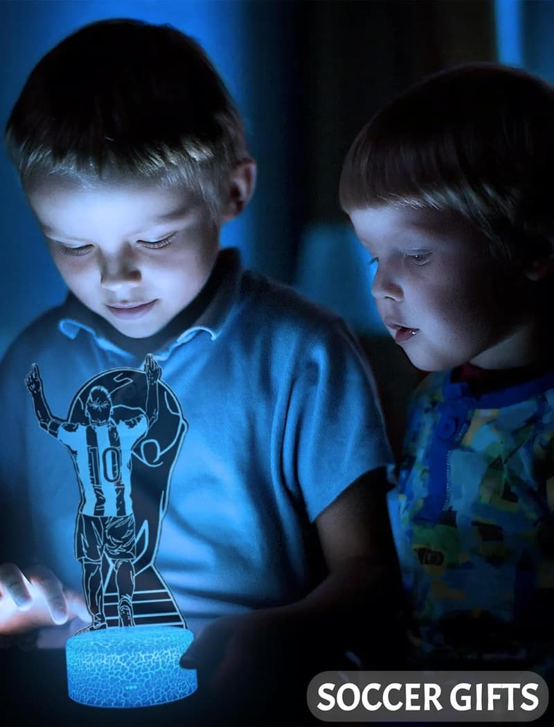 Soccer Night Light Lamp with Remote - 16 Color Dimmable Gift for Kids