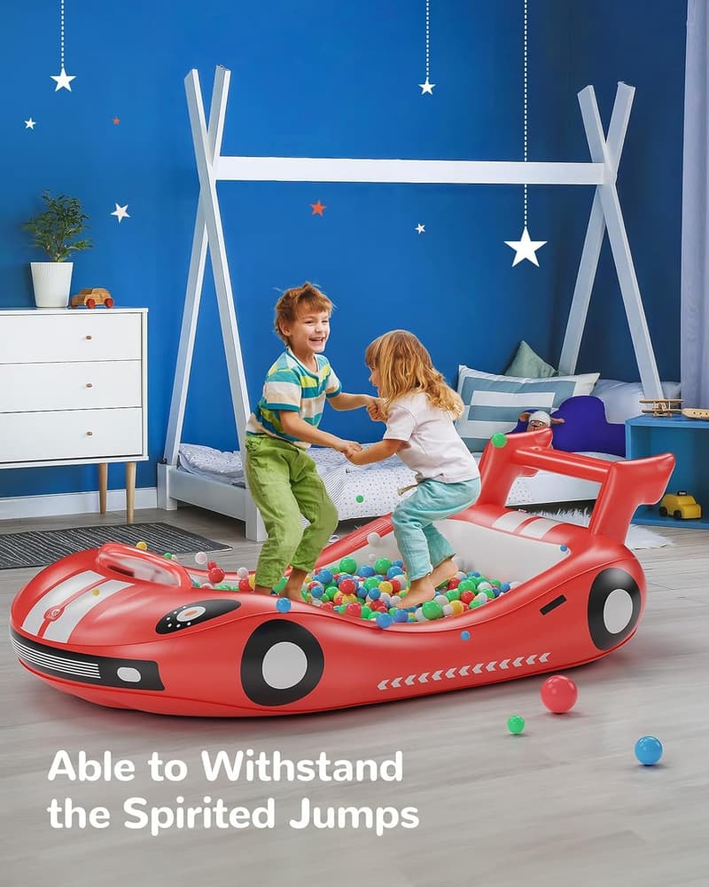 Inflatable Toddler Travel Bed with Sides, Hand Pump Included