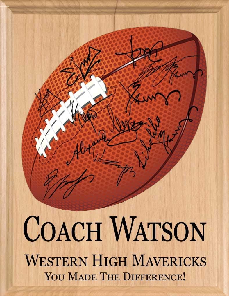 Personalized Coaches Plaque for Team Signatures - 8.5x11 inches
