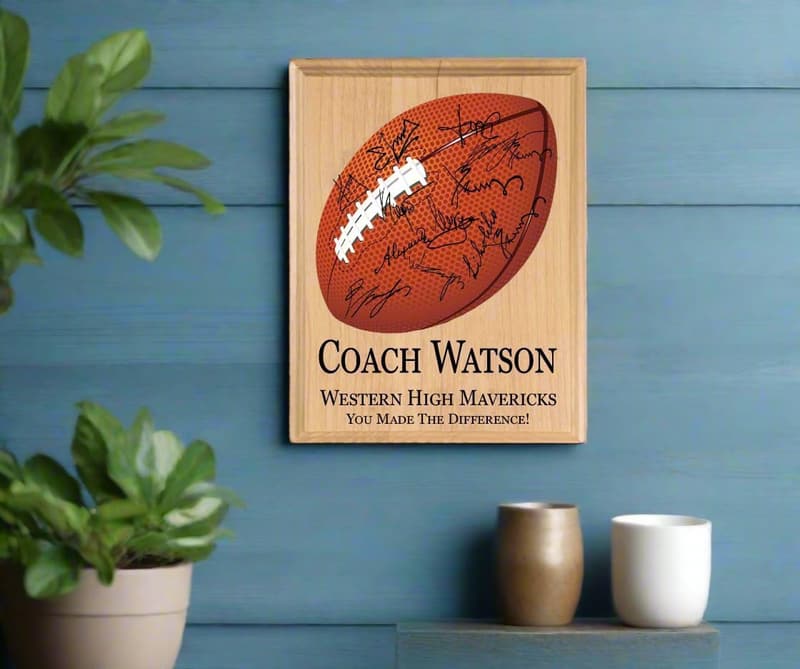 Personalized Coaches Plaque for Team Signatures - 8.5x11 inches