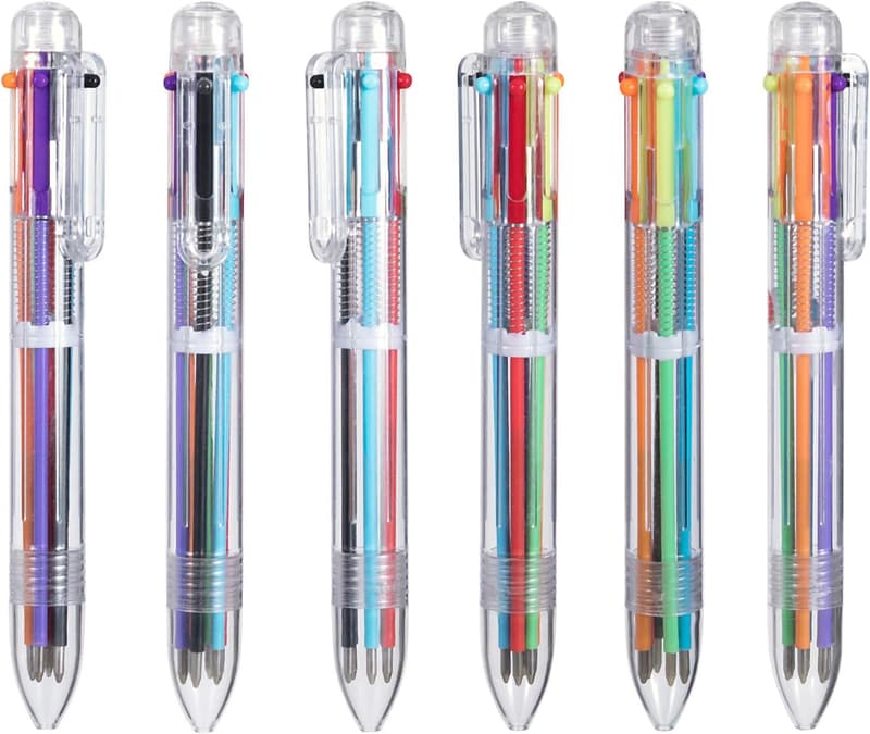 22 Pack Retractable Multicolor Ballpoint Pens for Kids