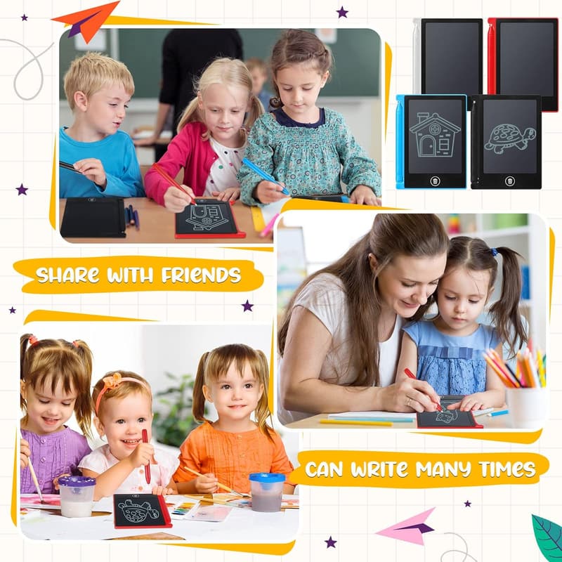 Mini LCD Writing Tablet - 16-Piece Reusable Doodle Board for Kids