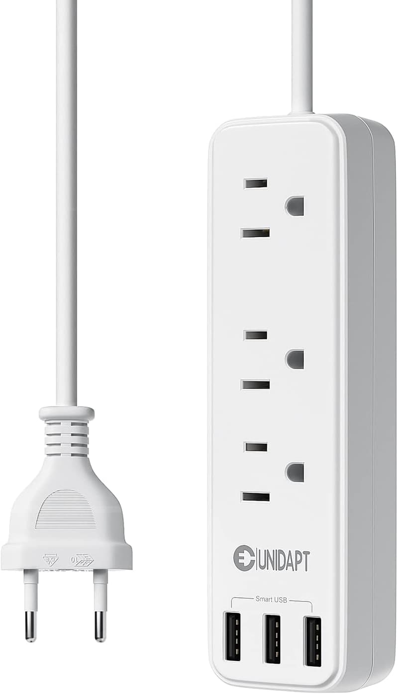 Universal Travel Adapter with 3 USB Ports & AC Outlets