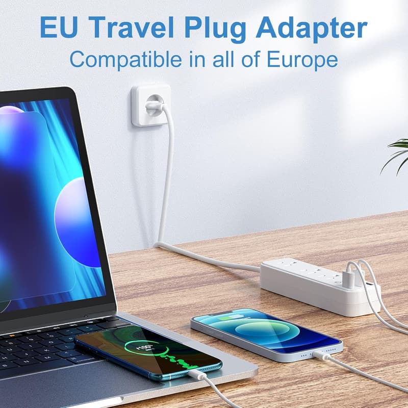 Universal Travel Adapter with 3 USB Ports & AC Outlets
