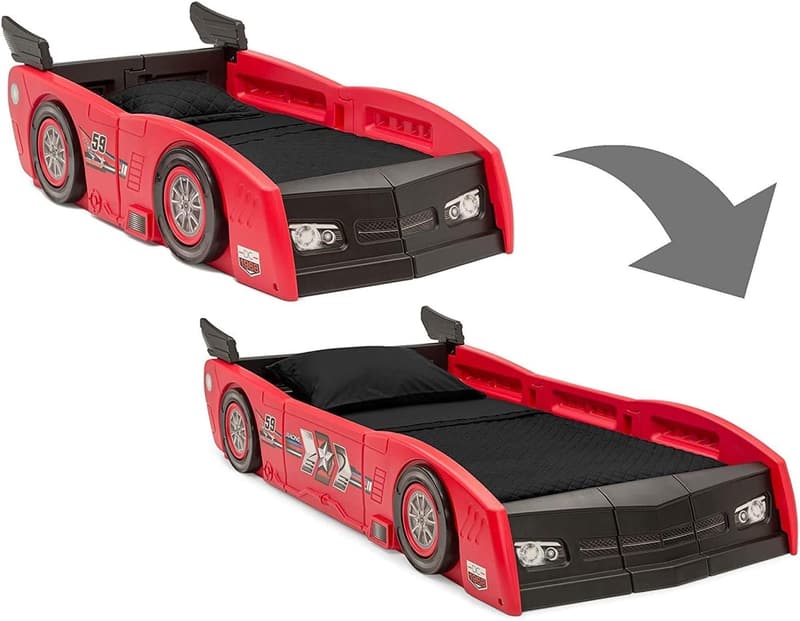 Grand Prix Race Car Toddler-to-Twin Bed in Red