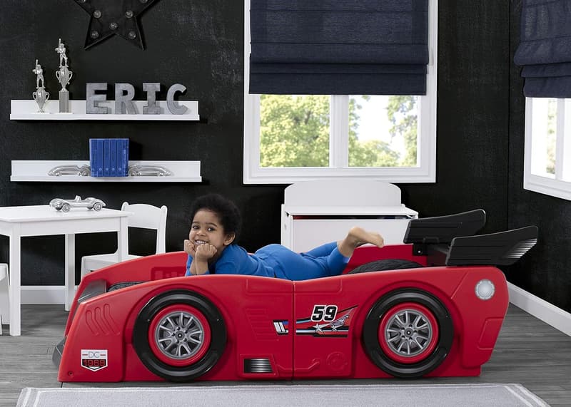 Grand Prix Race Car Toddler-to-Twin Bed in Red