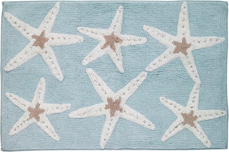 Seashell Cotton Bath Mat for Guest Bathrooms - 20