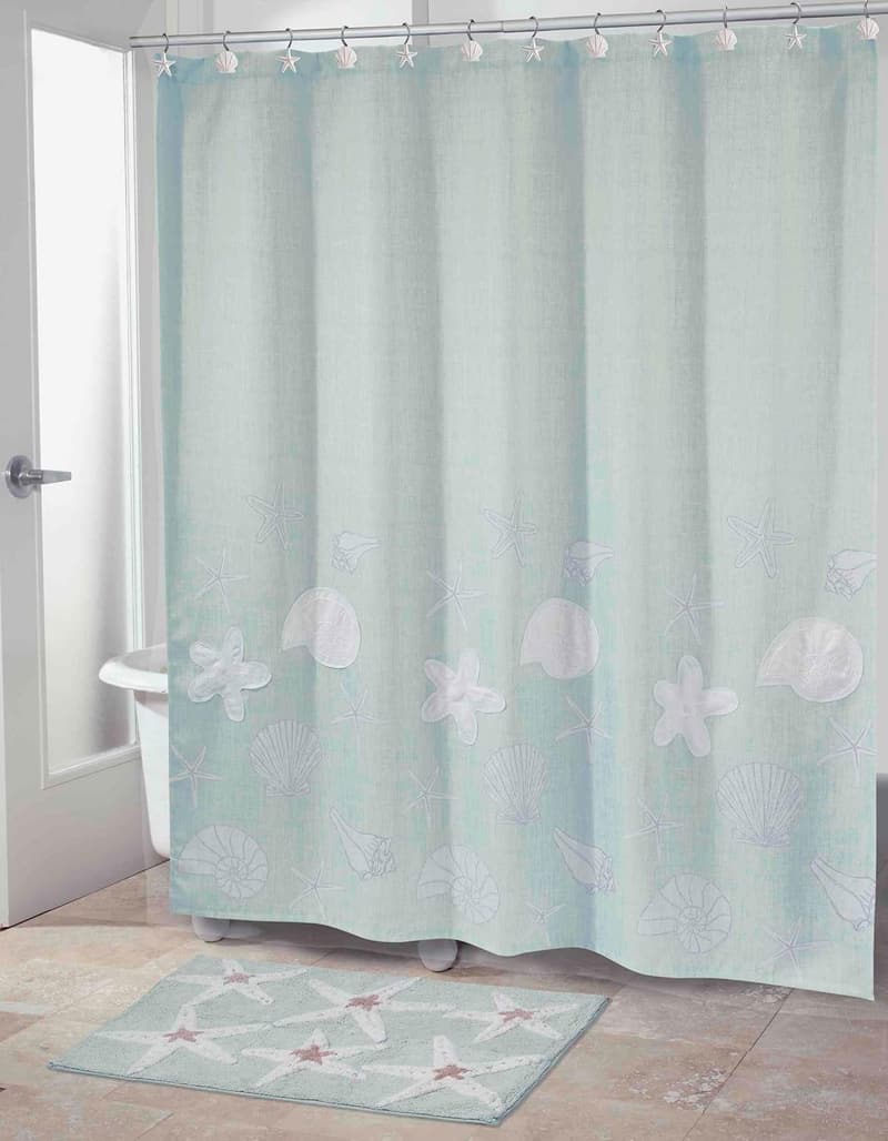 Seashell Cotton Bath Mat for Guest Bathrooms - 20