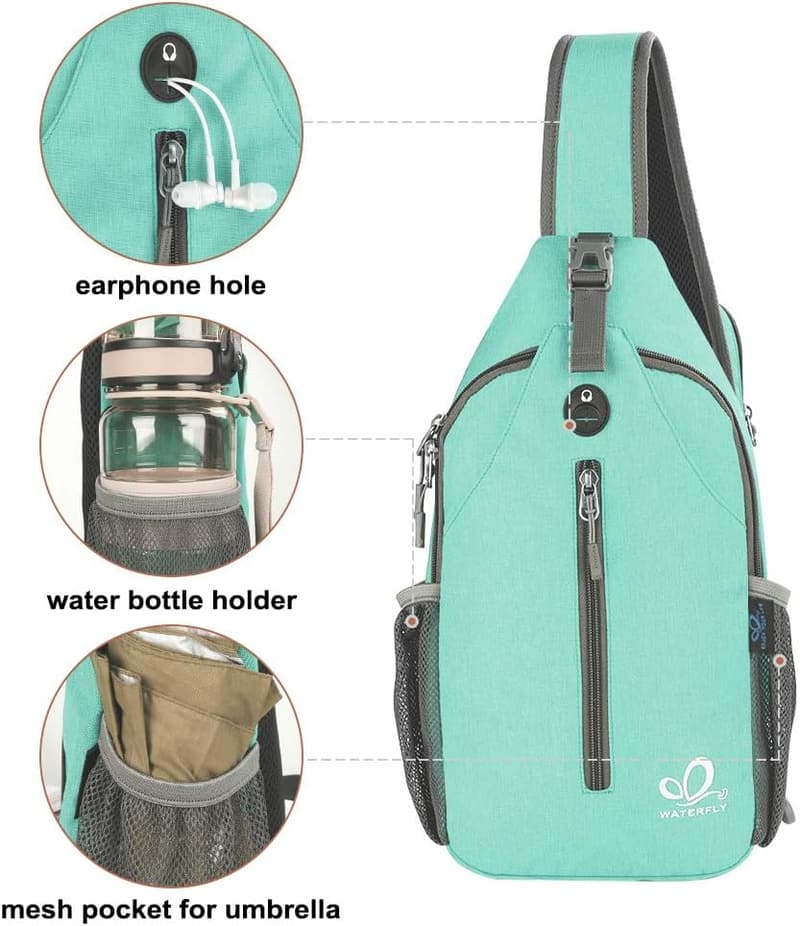 Waterfly Crossbody Sling Bag for Travel & Hiking