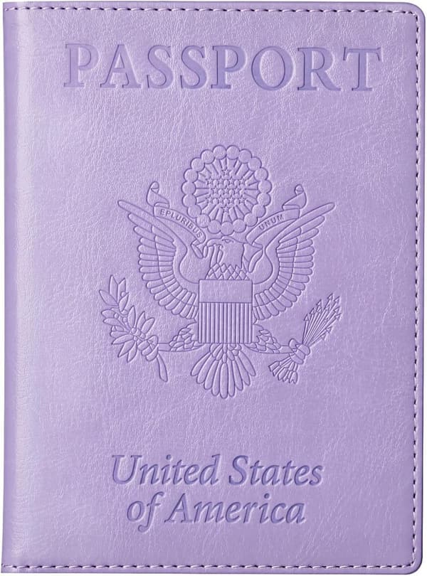 Water-Resistant PU Leather Passport Holder for Travel