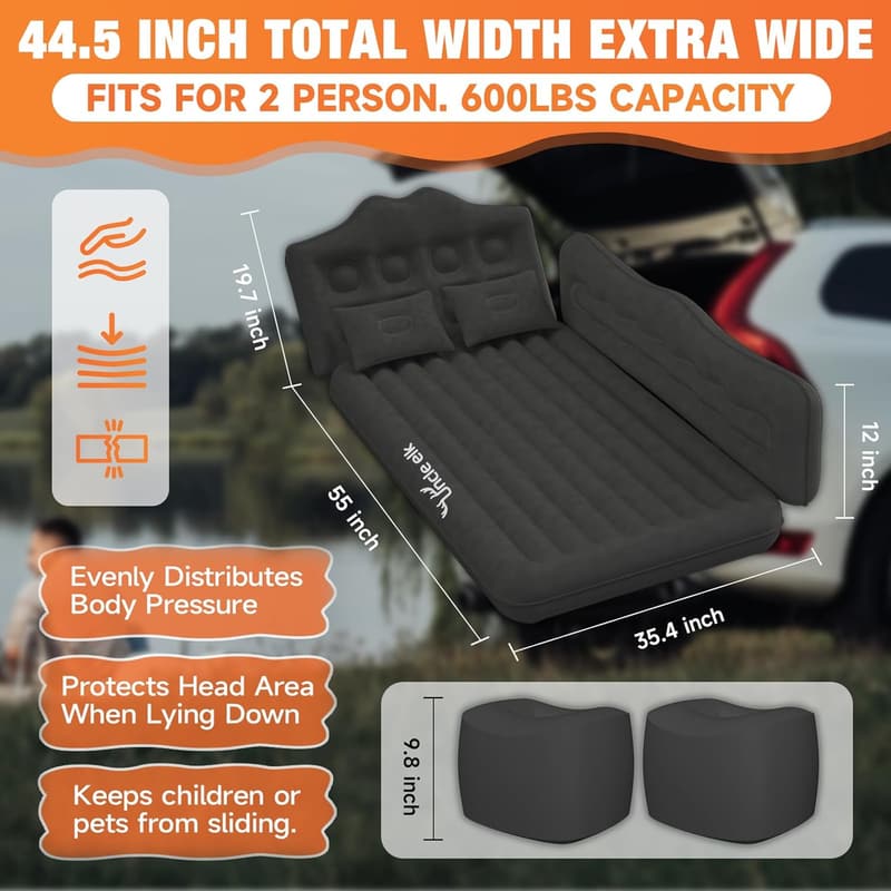 Inflatable Back Seat Air Mattress for SUV & Truck Camping
