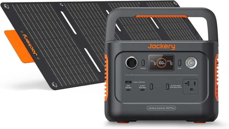 Jackery Solar Generator 300 Plus with 40W Portable Solar Panel
