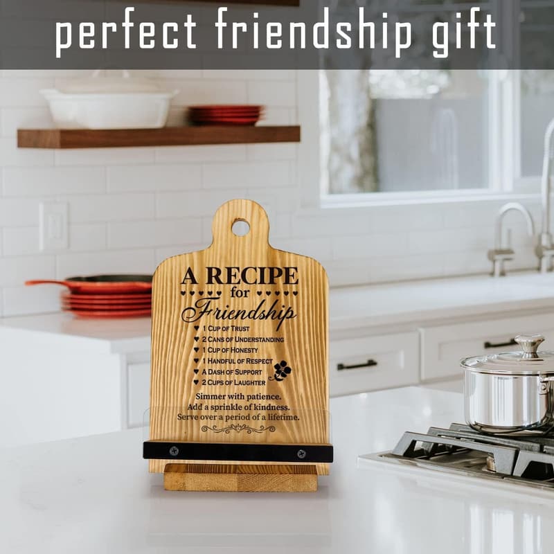 Birthday Cookbook Stand Gift for Women - Best Friends Recipe Holder