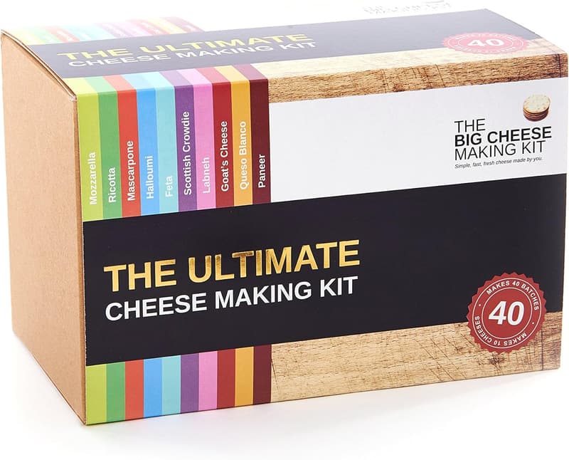 DIY Cheese Making Kit - 10 Varieties, Includes Rennet & Guide
