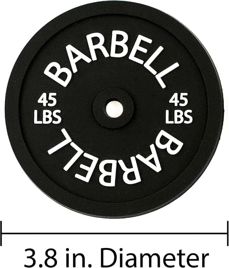 Fitness Gym Coaster Set - 6 Black Absorbent Silicone Plates