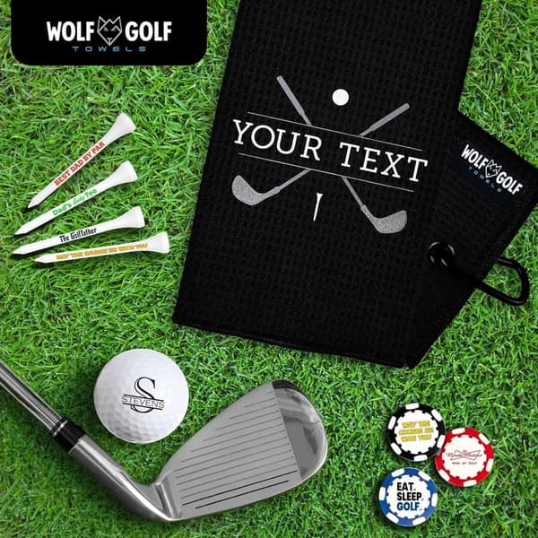 Custom Golf Towel – Personalized Golf Gift for Him or Her