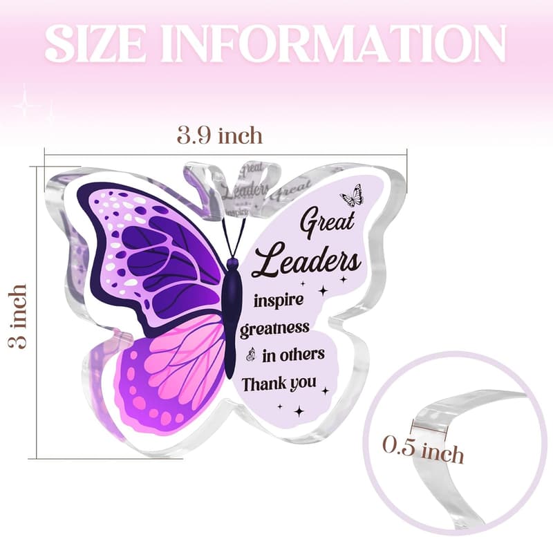 Boss's Day Butterfly Plaque for Women