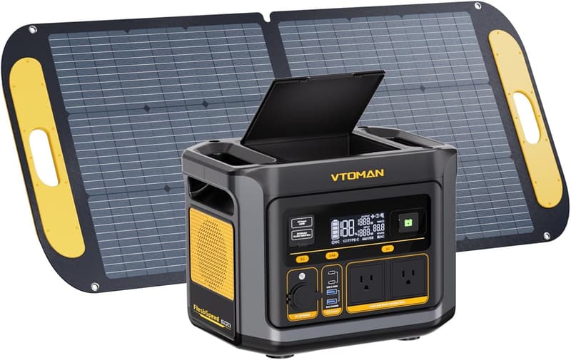 VTOMAN FlashSpeed 600 Portable Power Station with Solar Panel