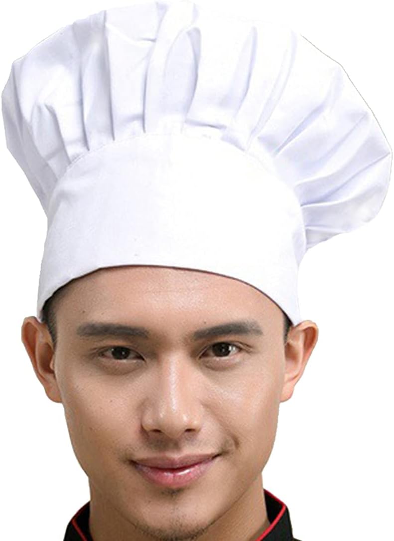 Adjustable Chef Hat for Adults & Kids - Elastic Cooking Cap
