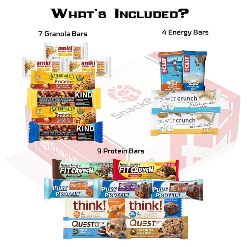 Healthy Protein Bar Variety Pack - Perfect for Gifts & Fitness