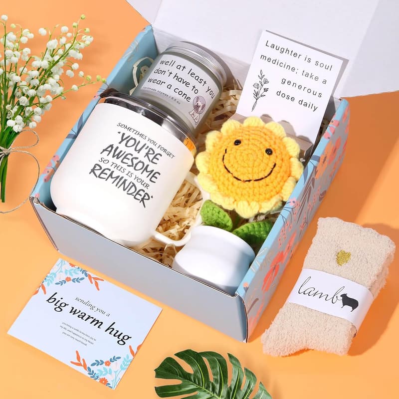 Get Well Soon Gift Basket for Women – 7-Piece Recovery Set