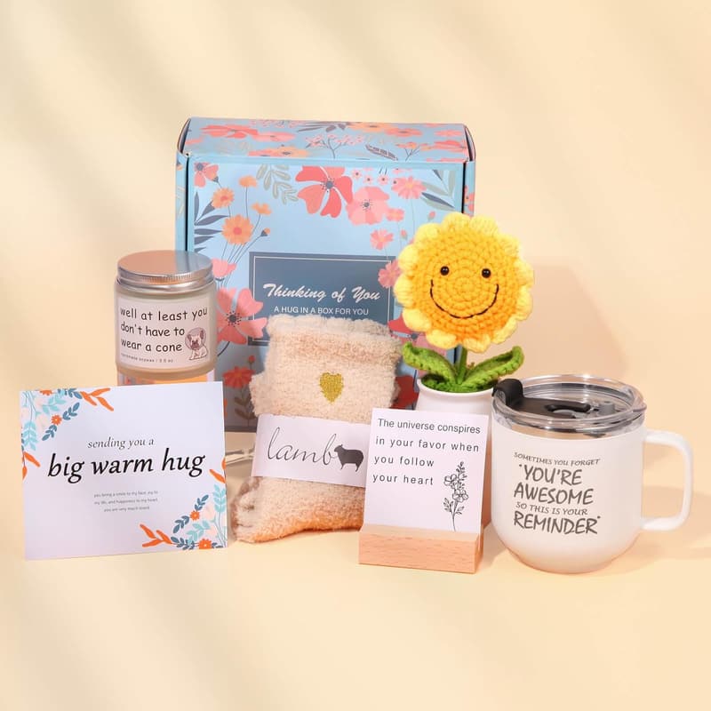 Get Well Soon Gift Basket for Women – 7-Piece Recovery Set