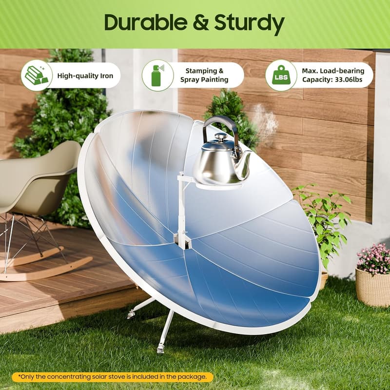 Portable 59-Inch Solar Cooker for Outdoor Cooking